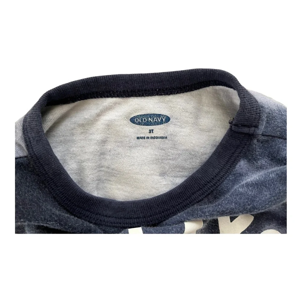 OLD Navy casual blue watercolor graphic design shirt/pullover long sleeves Boy3T